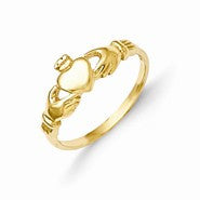 14k Yellow Gold Claddagh Baby Ring