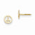 14k Yellow Gold Peace Sign Screwback Earrings