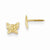14k Yellow Gold Butterfly Screwback Earrings