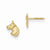 14k Yellow Gold Unicorn Post Earrings