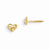 14k Yellow Gold Heart Post Earrings