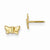 14k Yellow Gold Butterfly Post Earrings