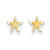 14k Yellow Gold CZ Star Post Earrings