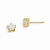14k Yellow Gold CZ 4mm Star Post Earrings