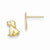 14k Yellow Gold Sitting Dog Post Earrings
