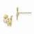 14k Yellow Gold CZ Dinosaur Post Earrings
