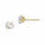 14k Yellow Gold CZ Stud Post Earrings