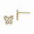 14k Yellow Gold CZ Butterfly Post Earrings