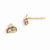 14k Yellow Gold Yellow Rose Gold CZ Childrens Post Earrings