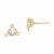 14k Yellow Gold CZ Childrens Post Earrings