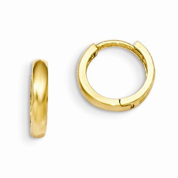 14k Yellow Gold Childrens Hinged Hoop Earrings