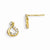 14k Yellow Gold CZ Childrens Post Earrings