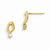 14k Yellow Gold CZ Childrens Post Earrings