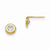 14k Yellow Gold CZ Childrens Circle Post Earrings