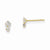 14k Yellow Gold CZ Childrens Post Earrings