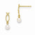 14k Yellow Gold Freshwater Cultured Pearl Childrens Post Earrings