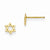 14k Yellow Gold Childrens Star of David Post Earrings