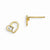 14k Yellow Gold CZ Childrens Heart Post Earrings