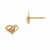 14k Yellow Gold Yellow Rose Gold Childrens Heart Post Earrings