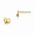 14k Yellow Gold CZ Childrens Heart Post Earrings
