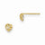 14k Yellow Gold CZ Diamond-cut Childrens Heart Post Earrings