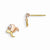 14k Yellow Gold Yellow Rose Gold CZ Childrens Tulip Post Earrings