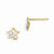 14k Yellow Gold Yellow Rose Gold CZ Childrens Star Post Earrings