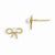 14k Yellow Gold Freshwater Cultured Pearl Childrens Bow Post Earrings