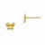 14k Yellow Gold Diamond-cut Childrens Butterfly Post Earrings