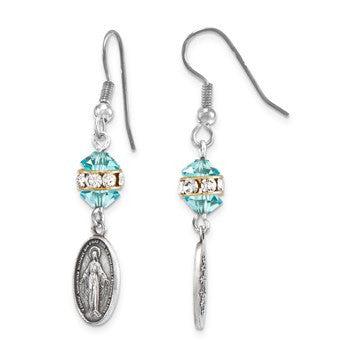 March Crystal Faux Pearl Earrings