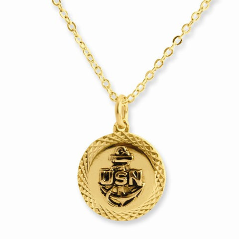 Navy K Gold-Plated Necklace