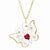 Butterfly Swarovski Elements Heart Necklace