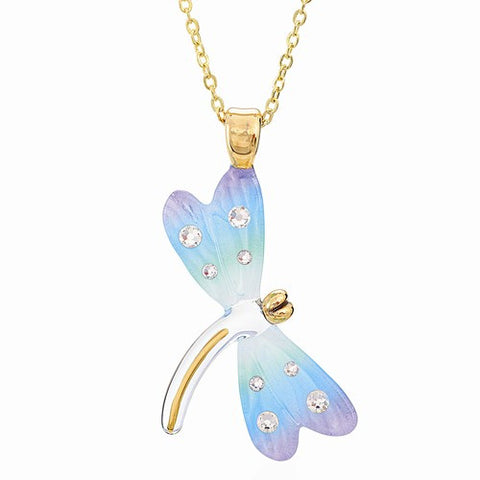 Rainbow Dragonfly Necklace