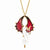 Red Gold Trim Dragon Necklace