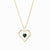 May Gold Trim Swarovski Birthstone Heart Necklace