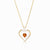 November Gold Trim Swarovski Birthstone Heart Necklace
