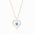 December Gold Trim Swarovski Birthstone Heart Necklace