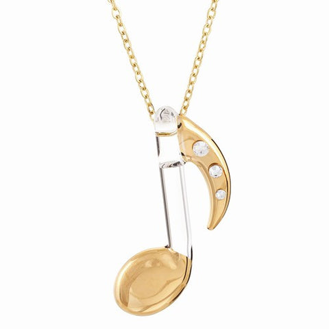 Gold Music Note Necklace