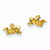 14k Yellow Gold Satin Tiny Angel Earrings