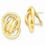 14k Yellow Gold Polished Fancy Omega Back Post Earrings