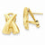 14k Yellow Gold Polished X Omega Back Post Earrings