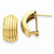 14k Yellow Gold Polished Fancy Omega Back Post Earrings