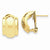 14k Yellow Gold Polished Fancy Omega Back Post Earrings