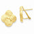 14k Yellow Gold Polished Fancy Omega Back Post Earrings
