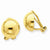 14k Yellow Gold Non-pierced Half Ball Omega Back Earrings
