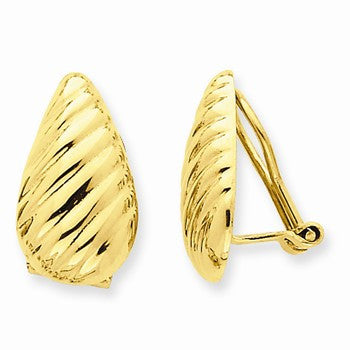 14k Yellow Gold Non-pierced Fancy Earrings