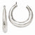 14k White Gold Polished Hoop Earring Jackets