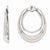 14k White Gold Polished Hoop Earring Jackets