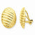 14k Yellow Gold Polished Button Non-pierced Omega Back Earrings