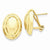 14k Yellow Gold Polished Button Omega Back Post Earrings